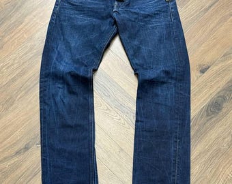 G-Star RAW 3301 herenjeans W32 L32 donkere wassing, rechte pasvorm denim met rits