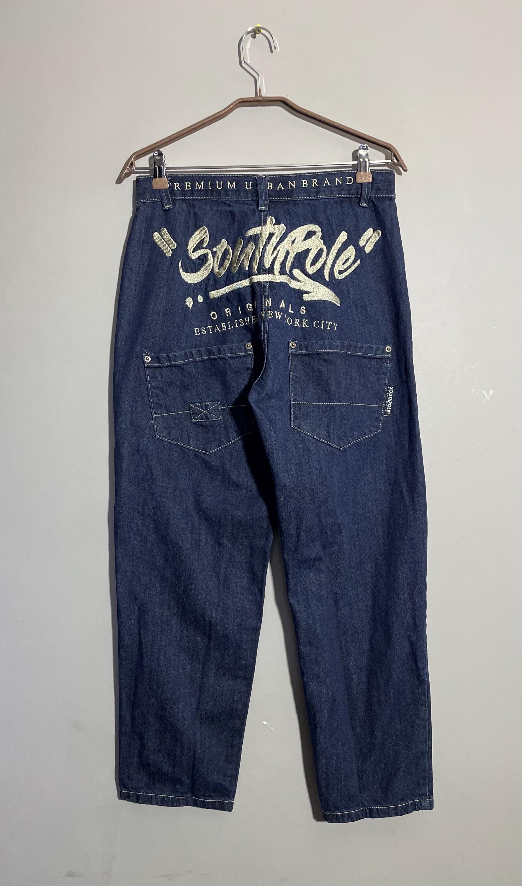 Y2K Southpole Big Logo Navy Blue Denim Pants Size 30 - Etsy