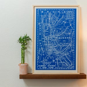 Original Handmade Screen Print, Map Art, NYC Map Prints, Map Silkscreen, Map Screen Print Art New York City Art, City Map Poster Art