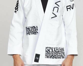 Kimono Shoyoroll RVCA BJJ, lote 105: tejido perlado de 450 g/m², negro y blanco.
