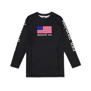 Shoyoroll LS 24 Americana Rash Guard: Long Sleeve BJJ, MMA Compression Shirt