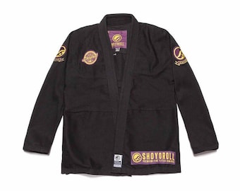 Kimono Shoyoroll BJJ: Lote 83 Mamba Competitor, kimono negro de 450 g/m² con bolsa