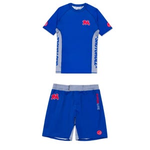 Shoyoroll Retro SuperLite BJJ Rash Guard & MMA Shorts Set – No-Gi Jiu Jitsu Gear Inspired by Batch 145 Design | Free Shipping
