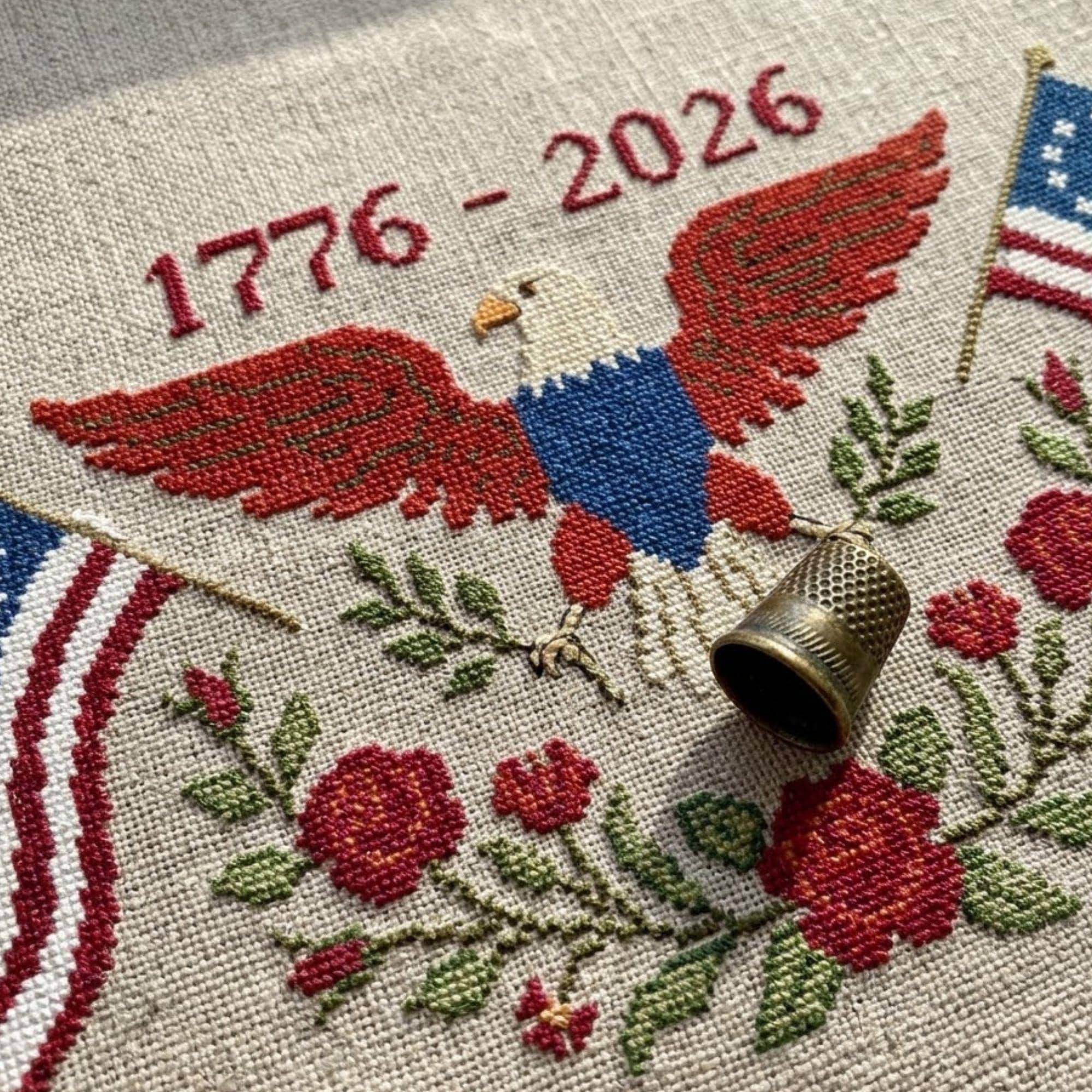 America 250th Anniversary Cross Stitch Pattern,patriotic Eagle ...