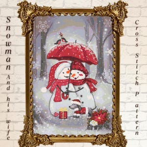 Kerstsneeuwpop-kruissteekpatroon: wintervakantie DIY (pdf-patroon)