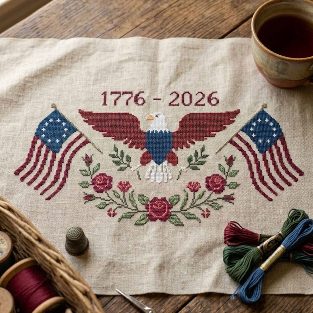Buy America 250th Anniversary Cross Stitch Pattern,patriotic Eagle ...