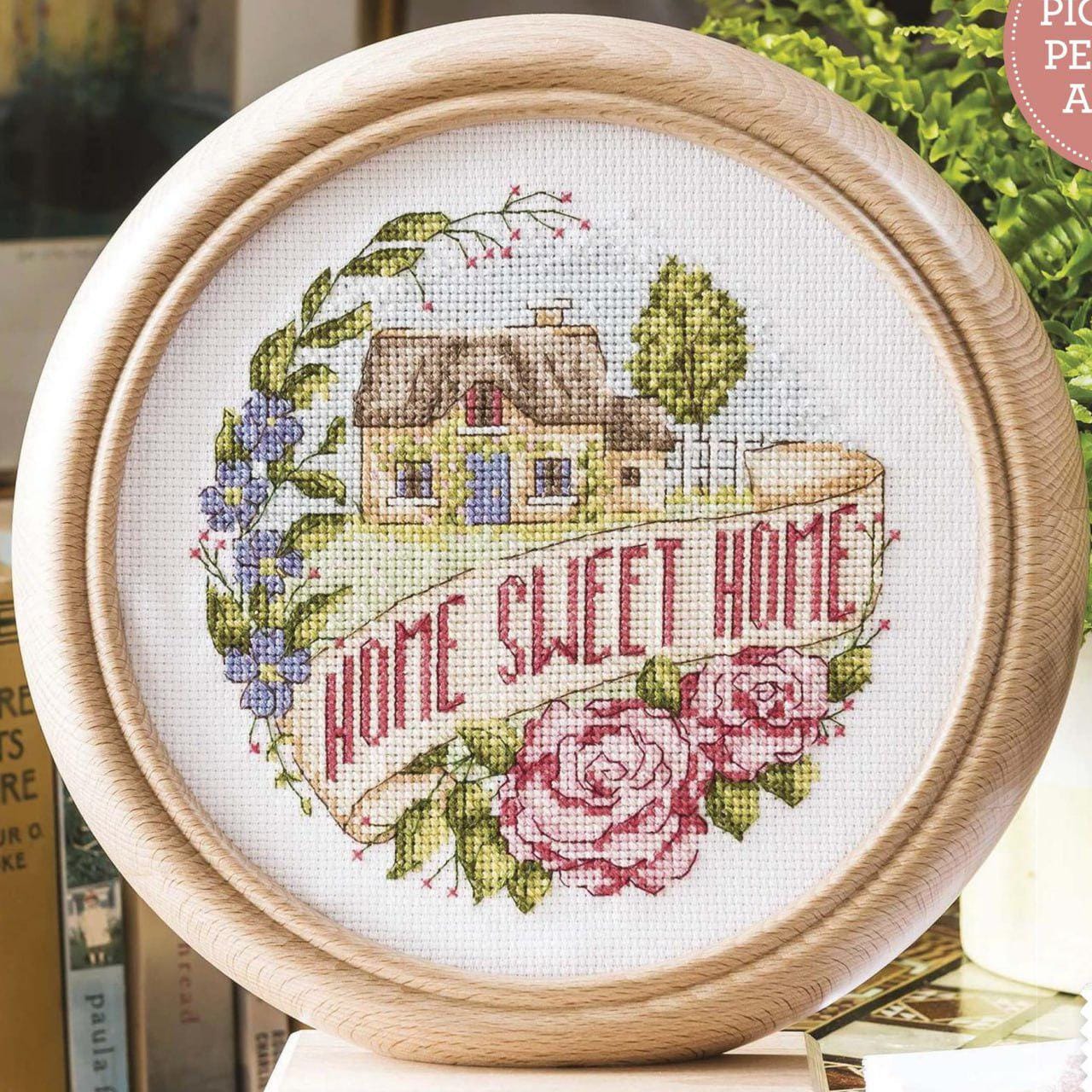 刺繍絵 2色の刺繍糸で楽しむ花と蝶の刺繍図案* ステップ6 〜蝶の刺繍3