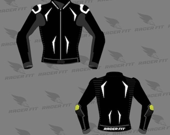 Leather Motorcycle Racing Jacket - Free Customization , CE Marked Protection