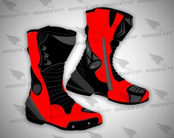 Motorcycle Leather Racing Boots, Motorbike Boots, Riders Boots, Biker Gift, Motorbike Gear, Free Customisation