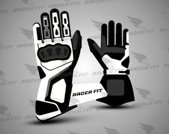 Leather Motorcycle Racing Gloves, Motorbike Gloves, Biker Gear