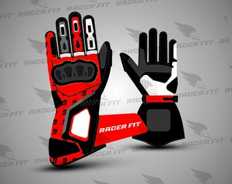 Leather Motorcycle Racing Gloves, Motorbike Gloves, Biker Gear, Motorcyclist Gift