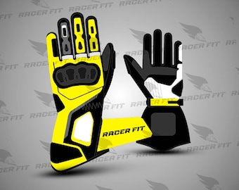 Leather Motorcycle Racing Gloves, Motorbike Gloves, Biker Gear