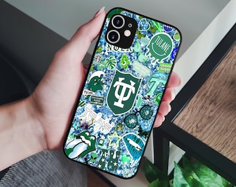 Tulane Collage Case for iPhone 16 Pro, 15, 14, 13, 12, Samsung S23, S24FE, S25, A16, Pixel 9 Pro, 8A