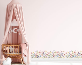Wildflower Border Wall Decals