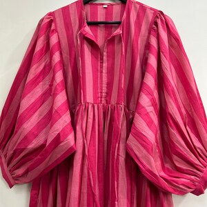 Comfortable loose fit cotton kaftan style midi dress.​
