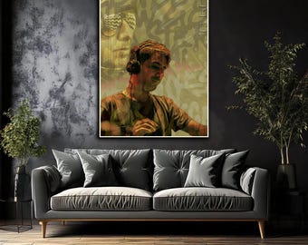 Guy J DJ Art Print, Abstract Techno Artwork (Digital Download)