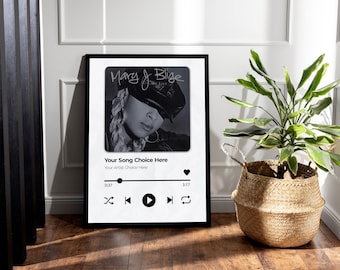 Individueller Song Kunstdruck, Personalisiertes Musik Poster (Digitaler Download)