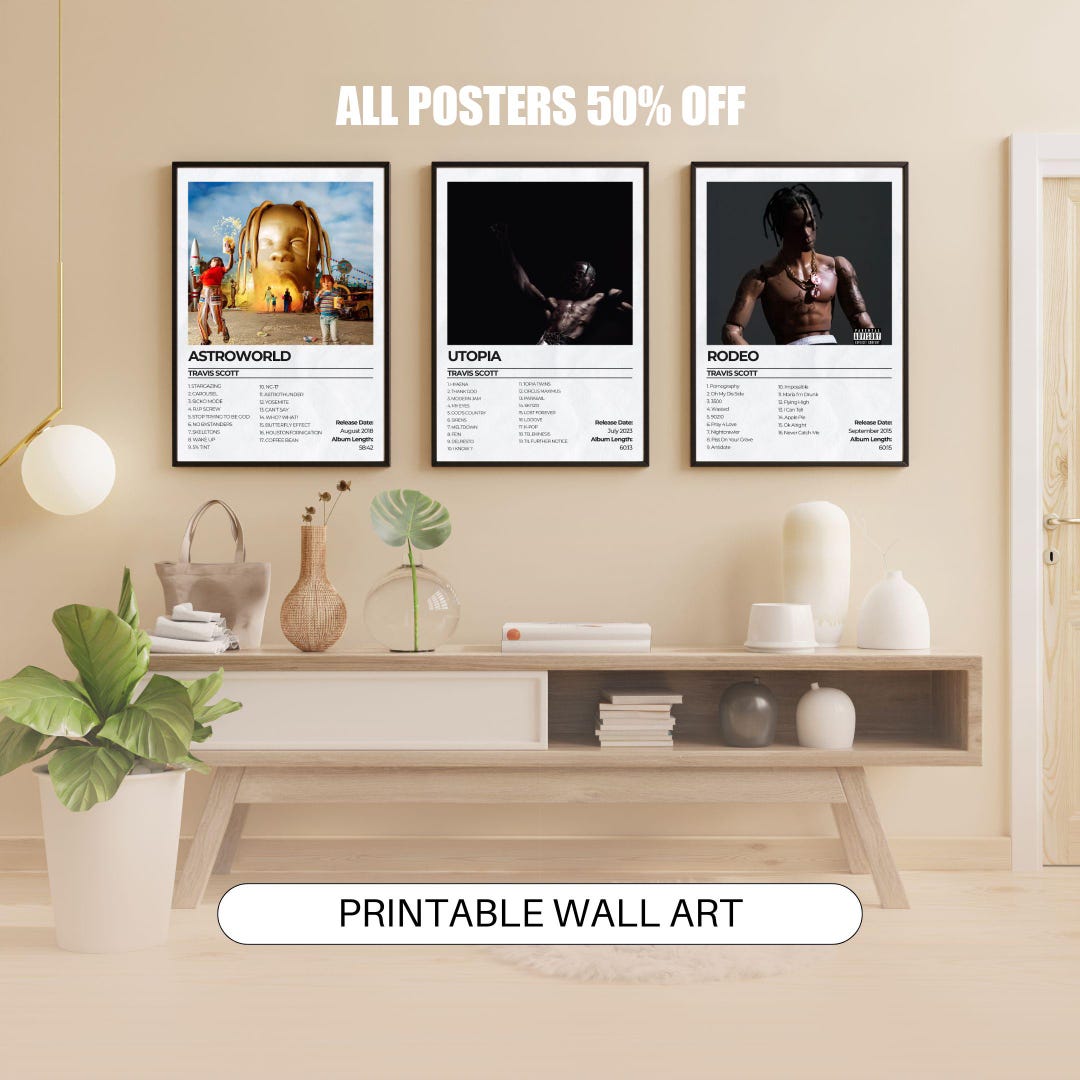 Custom Set of 3 Album Posters, Printable Album Posters, Set of 3 Album ...
