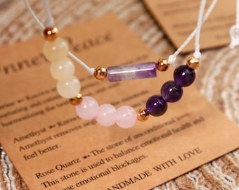 Energy Crystal Layer Bracelet Set,Good Luck Stacking Bracelet,Prosperity Empath Protection Healthy Fertility Peace Bracelet,Birthday Gifts