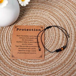 Schutzkristallarmband,Heilkristallarmband,Edelsteinwunscharmband,Kartengeschenke für den besten Freund,Energy String Armband,Geschenke für Sie