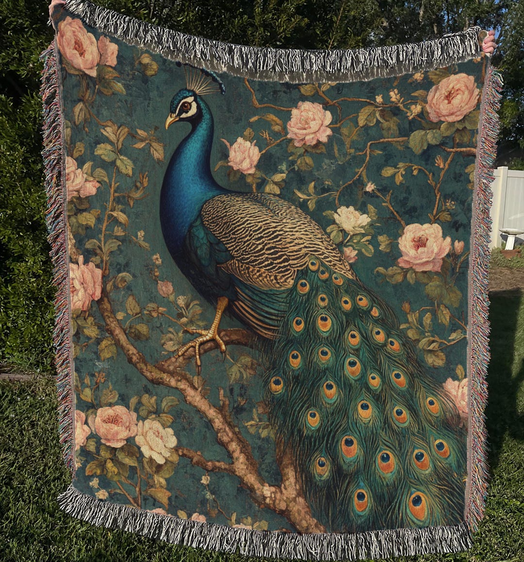 Peacock Throw Blanket