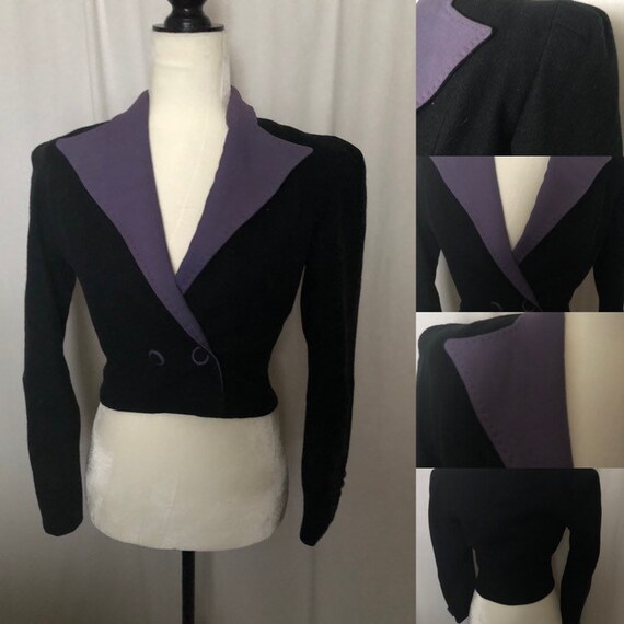 Fab Vintage Vtg 50s Rockabilly Teddy Girl Jacket