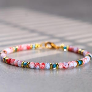 Boho Summer Jewelry - Dainty Anklet - Anklet Gift for Her - Colorful Anklet - Seed Bead Anklet - Minimalist Foot Jewelry