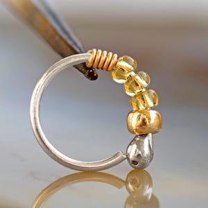20g Pretty Silver Nose Hoops • Beaded Cartilage Hoop • Nose Ring 20 Gauge • Beaded Nose Piercing • Tiny Nose Ring • Tiny Nose Ring