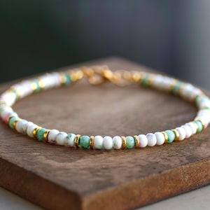 White Seed Bead Anklet | Waterproof Anklet | Everyday Anklet | Boho Jewelry With White Seed Beads | Minimalist Summer Jewelry | Wife Gift