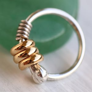 18G/20G Beaded Cartilage Earring/Nose Ring/Helix Hoop Earring/Tragus Ring/Rook Piercing/Minimalist Beaded Silver Nose Jewelry