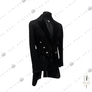 Black Victorian Tuxedo for Men | Gothic Vintage Formal Tailcoat | Custom 1800s Style Suit - Black Victorian Tuxedo Jacket