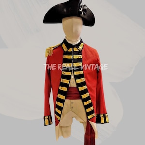 8th Regiment of Foot British Uniform | Royal Fusiliers 1778 Red Wool Coat | Historical Military Reenactment Jacket | British redcoat uniform