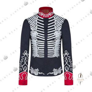 Abrigo de húsar de moda para damas Nueva chaqueta militar de lana para damas Blazer de oficial Chaqueta de comandante de húsar / El mejor regalo para ella / Abrigo militar para damas