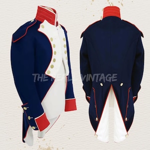 Napoleonic 1st Empire French Infantry Uniform – Wool Frock Coat, Vest & Breeches – Revolutionary War Reenactment Costume | Napoleonic Jacket