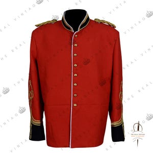 Vintage British Army Red Wool Tunic: Anglo Zulu War Officer&#39;s Jacket