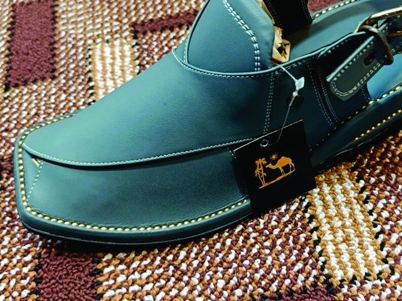 Navy Green Chappal | Peshawari Chappal | Charsadda Chappal | Men's Sandal | Special Peshawari Chappal | Afghani Chappal image 2
