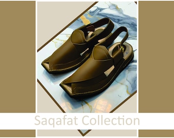 Original peschakari Chappal für Männer | peschakari chappal | Kaptaan Chappal | Schokobrauner Chappal