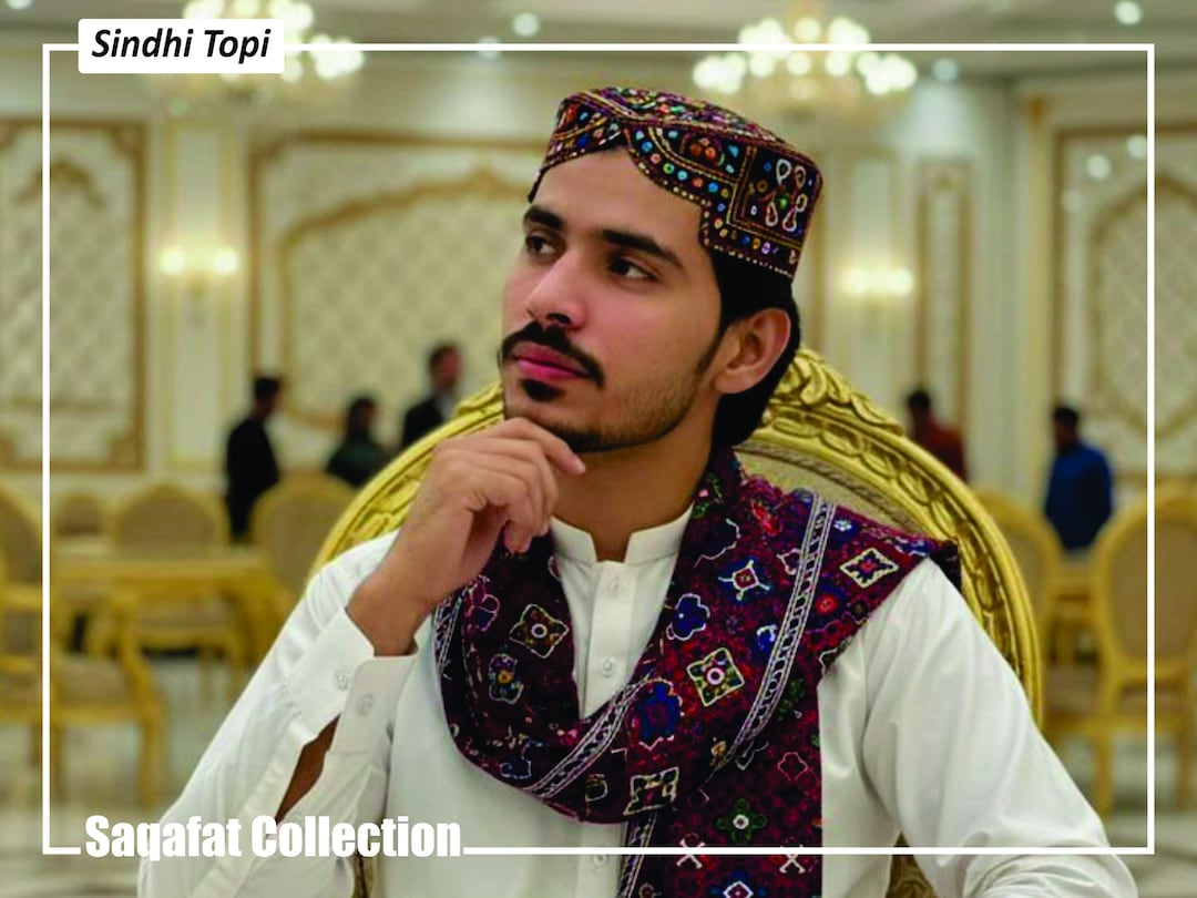 Balochi Cap | Sindhi Topi | Traditional Pakistani Hat | Vintage Sindhi ...