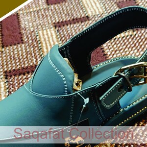 Navy Green Chappal | Peshawari Chappal | Charsadda Chappal | Men's Sandal | Special Peshawari Chappal | Afghani Chappal image 3
