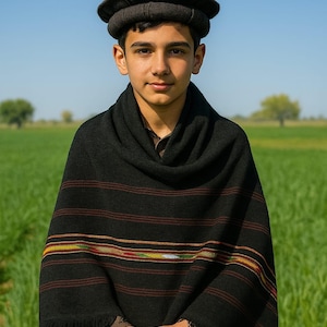 Premium Quality Handmade | Swati Shawl | Men&#39;s Shawl | Gift for him | Afghan Shawl