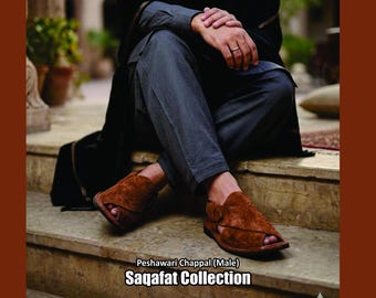 Men Sandal | Special Peshawari Chappal | Handmade Leather Peshawari Chappal | Traditional Kaptaan Sandals for Men | Genuine Leather Chappal