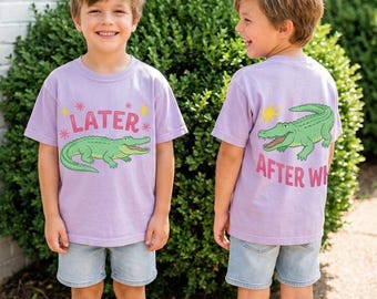 Later Gator Boy PNG, After While Crocodile PNG, Front Back Shirt PNG, Trending Png, Funny Kids Png, Boutique Png, Toddler Png, Summer Kids