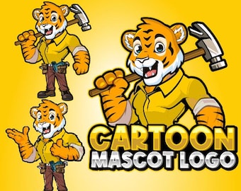 Cartoonlogo | Custom mascotteontwerp | Bedrijfslogo voor huisdieren | Karakterillustratie | Handgetekend karikatuurlogo