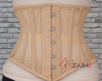 Corsé de malla bajo el busto – Reductor de cintura con varillas de acero