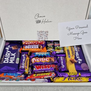 Caja de regalo Cadbury Dairy Milk Deliciosos bombones para tus momentos especiales con tarjeta de mensaje gratis Cesta de regalo personalizada para buzón