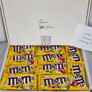 BARRES GRANDE TAILLE M&M's Boîte cadeau Mars Délicieux chocolats pour des moments spéciaux Carte de message gratuite Panier boîte aux lettres personnalisé Britannique