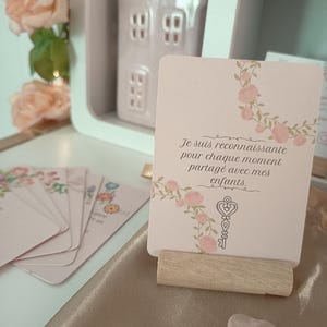Cartes "maman/fête des mères" d'affirmations positives. 36 cartes bien-être, développement personnel et pensée positive en français.