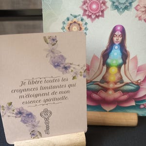 Cartes "7 Chakras" d'affirmations positives. 36 cartes bien-être, développement personnel et pensée positive en français.