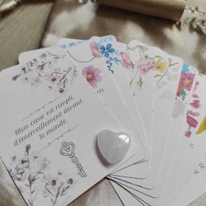 Cartes "Voyage" d'affirmations positives. 36 cartes bien-être, développement personnel et pensée positive en français.