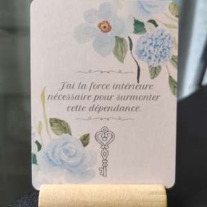Cartes "Arrêt tabac" d'affirmations positives. 36 cartes bien-être, développement personnel et pensée positive en français.